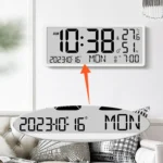LCD Multifunctional Living Room Wall Clock Electronic Clock With Date/Temperature/Humidity Display - Image 5
