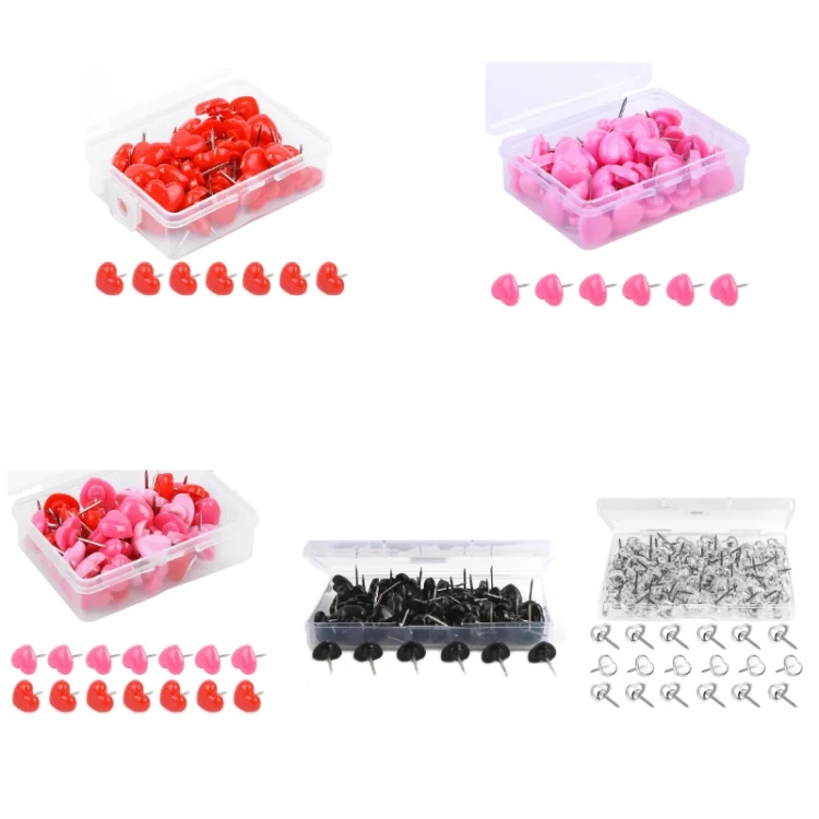 TBD06048530_B1.webp Love Plastic Studs DIY Office School Colorful Pins - Image 2