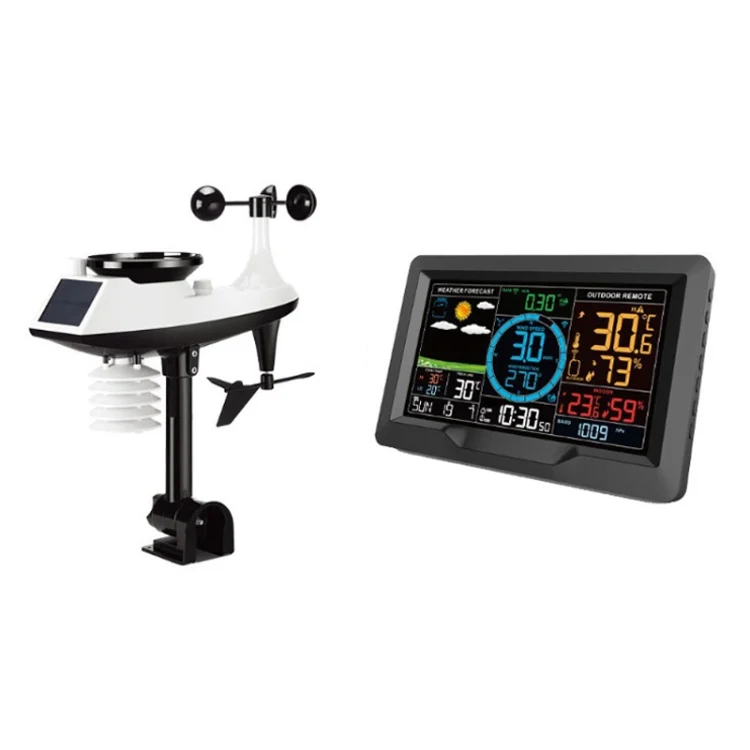 TBD0604864501A.webp Wireless Weather Station Wind Speed Rain And Wind Direction Detection Weather Forecast Clock - Image 1