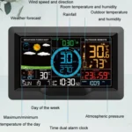 Wireless Weather Station Wind Speed Rain And Wind Direction Detection Weather Forecast Clock - Image 4