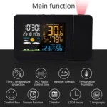 Household Color Screen Temperature And Humidity Meter Weather Forecast Projection Clock - Image 8