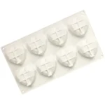 8 Grids Two Rows Heart Chocolate Mould DIY Baking Cake Tools