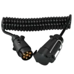 7 Core To 7 Pin Car Trailer Connector With 2m PU Spring Wire - Image 2