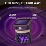 E-SMARTER W792 LED Solar Wall Light With Purple Light Mosquito Control Function Human Intelligent Sensor Outdoor Garden Lamp - Image 4