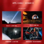 90 Degree Foldable Flashlight White / Red / Green Lights Waterproof Magnetic Torch - Image 11