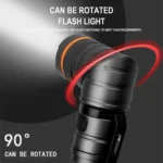 90 Degree Foldable Flashlight White / Red / Green Lights Waterproof Magnetic Torch - Image 3