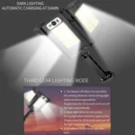 Solar Induction Courtyard Wall Light Smart Outdoor Lamp With Remote Control - Image 3