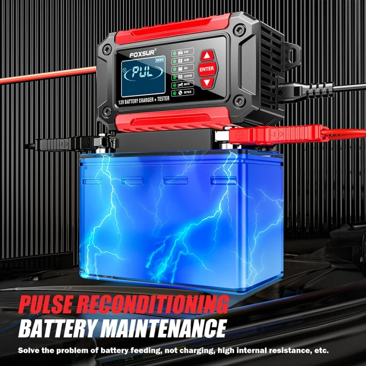 TBD06048761_B11.webp FOXSUR Cars Motorcycles 12V Lithium Cattery Charger With Battery Detection - Image 12