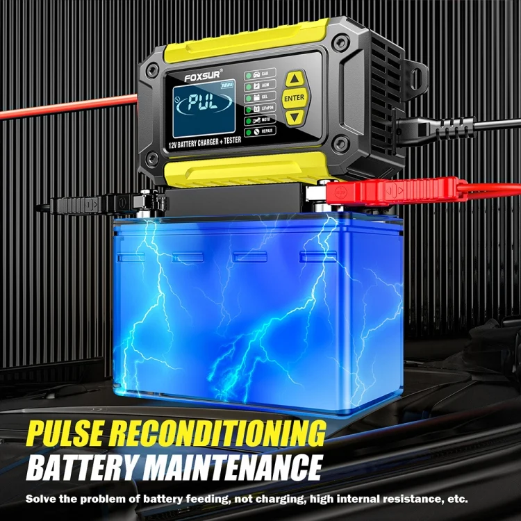 TBD06048764_B12.webp FOXSUR Cars Motorcycles 12V Lithium Cattery Charger With Battery Detection - Image 13