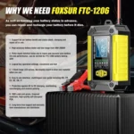 FOXSUR Cars Motorcycles 12V Lithium Cattery Charger With Battery Detection - Image 5