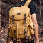 Retro Canvas Backpack Large Capacity Travel Computer Bag - Image 2