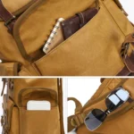 Retro Canvas Backpack Large Capacity Travel Computer Bag - Image 8