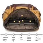 Retro Canvas Backpack Large Capacity Travel Computer Bag - Image 9