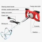 AOTUO 220V High Power Industrial Grade Electrical Mixer Handheld Concrete Paint Mixer - Image 2
