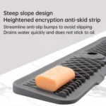 Slope Silicone Faucet Drain Pad Splash-proof Sink Faucet Mat - Image 4