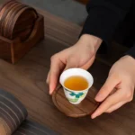 6pcs /Set Walnut Coaster Wooden Tea Ceremony Tray Coffee Cup Solid Wood Insulation Pad - Image 6