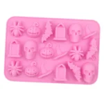 18 Grids Halloween Skull Chocolate Silicone Molds DIY Cake Decoration Mould