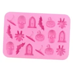 18 Grids Halloween Skull Chocolate Silicone Molds DIY Cake Decoration Mould - Image 2