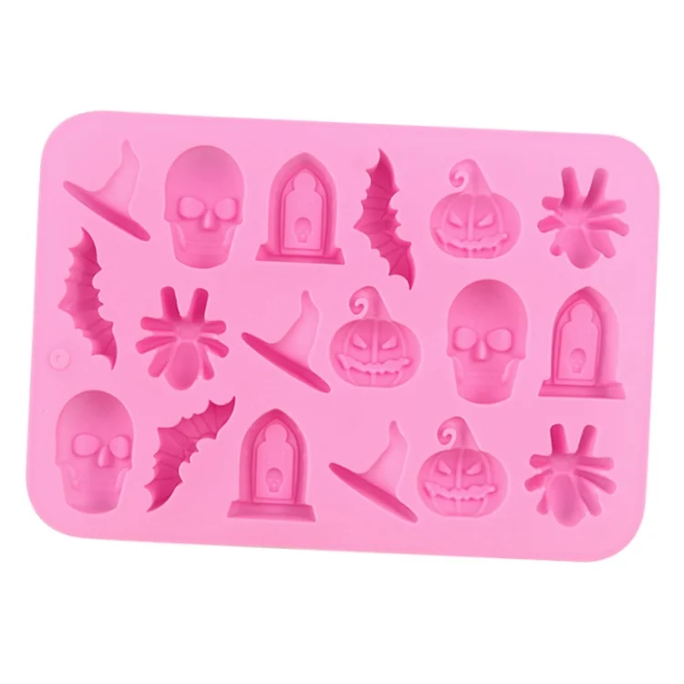 TBD06048830_B1.webp 18 Grids Halloween Skull Chocolate Silicone Molds DIY Cake Decoration Mould - Image 2