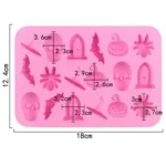 18 Grids Halloween Skull Chocolate Silicone Molds DIY Cake Decoration Mould - Image 3