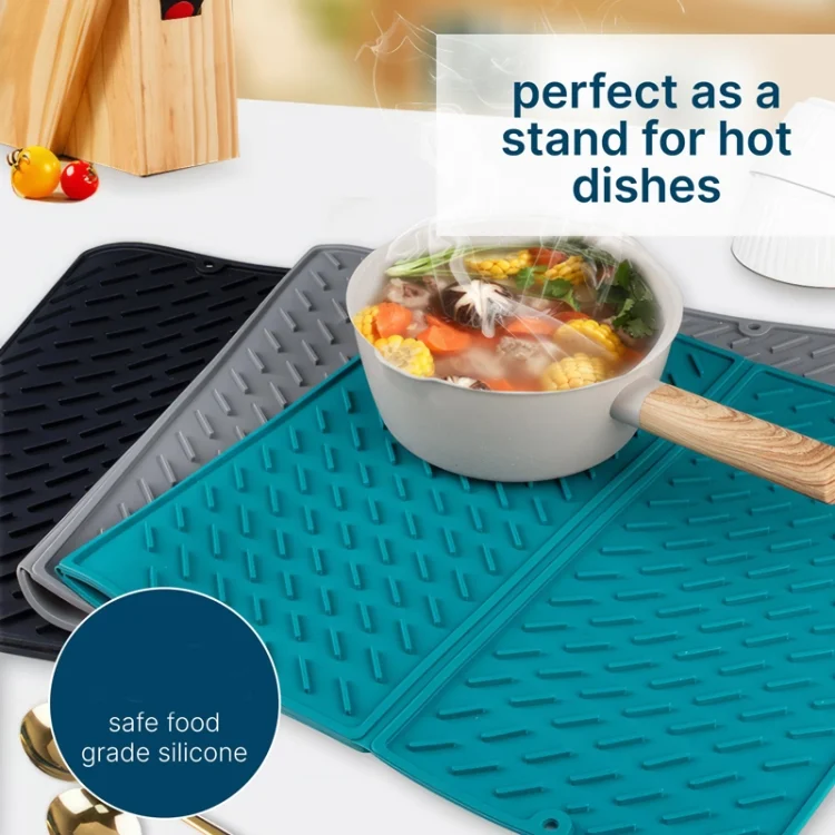 TBD06048851_B4.webp Trifold Silicone Drain Pad Bowl and Dish Drying Mat for Kitchen Counter - Image 5