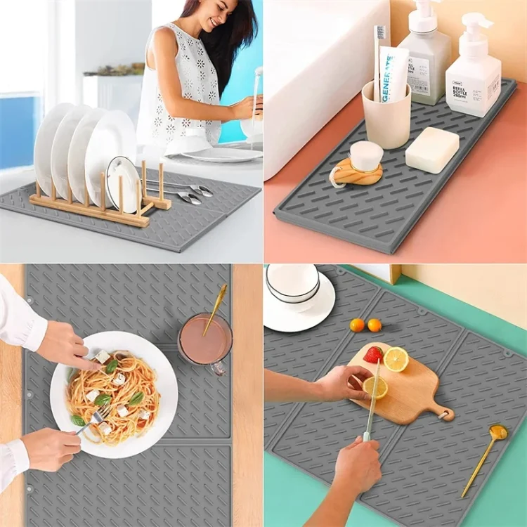 TBD06048851_B6.webp Trifold Silicone Drain Pad Bowl and Dish Drying Mat for Kitchen Counter - Image 7