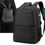 WEPOWER Men Expanded Casual Double Shoulder Bag Multifunctional USB Charging Backpack - Image 2