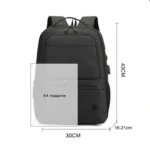 WEPOWER Men Expanded Casual Double Shoulder Bag Multifunctional USB Charging Backpack - Image 5
