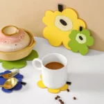 2pcs / Set Household Leaf Heat Insulation Mat Kitchen High Temperature Resistant Baking Placemats - Image 2