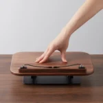 Walnut Book Reading Stand Height Adjustable Desktop Holder for Laptop,Recipe,Textbook - Image 5