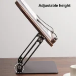 Walnut Book Reading Stand Height Adjustable Desktop Holder for Laptop,Recipe,Textbook - Image 6
