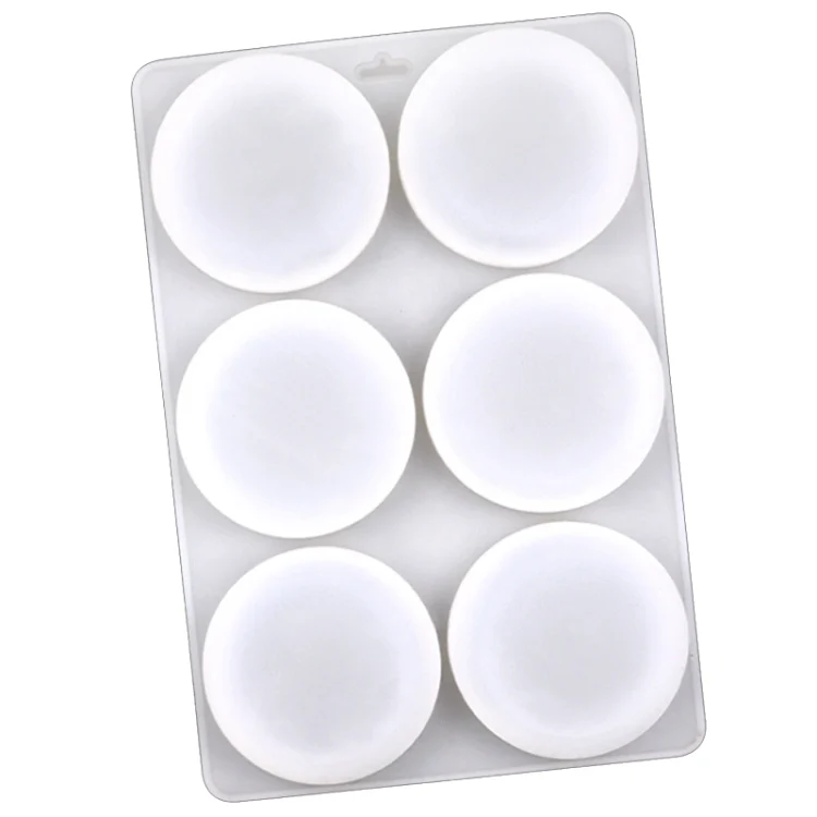 6 Grids Round Silicone Cake Molds Home DIY Handmade Soap Mould