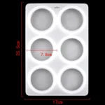 6 Grids Round Silicone Cake Molds Home DIY Handmade Soap Mould - Image 3