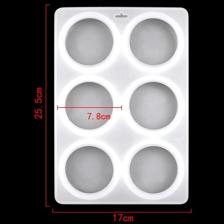 TBD06048869_B2.webp 6 Grids Round Silicone Cake Molds Home DIY Handmade Soap Mould - Image 3