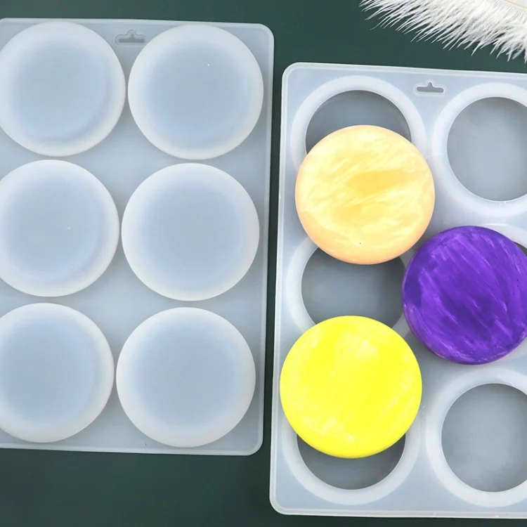 TBD06048869_B3.webp 6 Grids Round Silicone Cake Molds Home DIY Handmade Soap Mould - Image 4