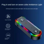Q3 2-in-1 RGB Light Bluetooth Audio Receiver Launcher Car Audio Adapter - Image 5