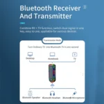 Q3 2-in-1 RGB Light Bluetooth Audio Receiver Launcher Car Audio Adapter - Image 6