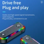 Q3 2-in-1 RGB Light Bluetooth Audio Receiver Launcher Car Audio Adapter - Image 9