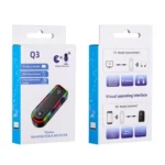 Q3 2-in-1 RGB Light Bluetooth Audio Receiver Launcher Car Audio Adapter - Image 10