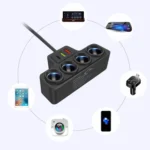 1 to 4 Q3.0 Car Cigarette Lighter Fast Charging 120W Car Conversion Plug - Image 4