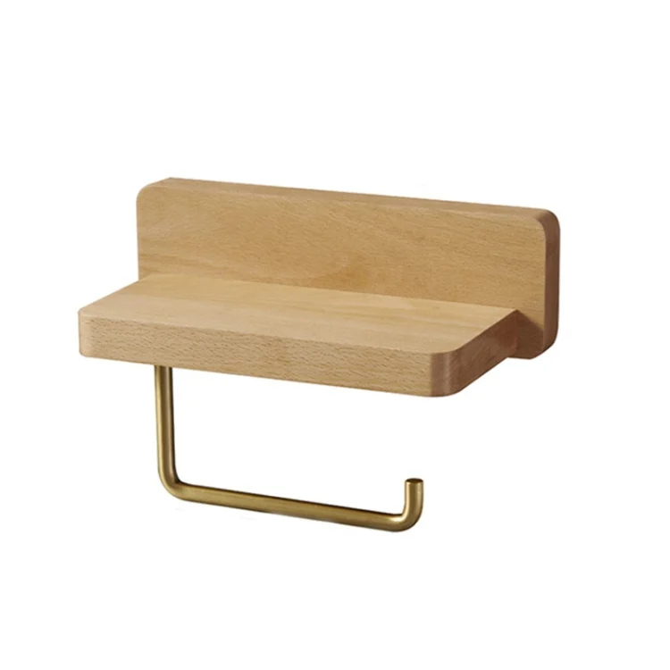 TBD0604890801.webp Wall-Mounted Paper Towel Rack Bathroom Shelf Roll Tissue Holder - Image 1