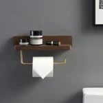 Wall-Mounted Paper Towel Rack Bathroom Shelf Roll Tissue Holder - Image 2