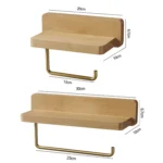 Wall-Mounted Paper Towel Rack Bathroom Shelf Roll Tissue Holder - Image 8