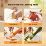 2 In 1 Peeler With Cleaning Brush Household Fruit Potato Vegetable Peeler - Image 6