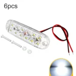 6pcs 12-Bead LED Flashing Warning Lights Motorcycle RV Signal Lights