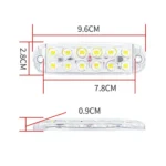 6pcs 12-Bead LED Flashing Warning Lights Motorcycle RV Signal Lights - Image 2