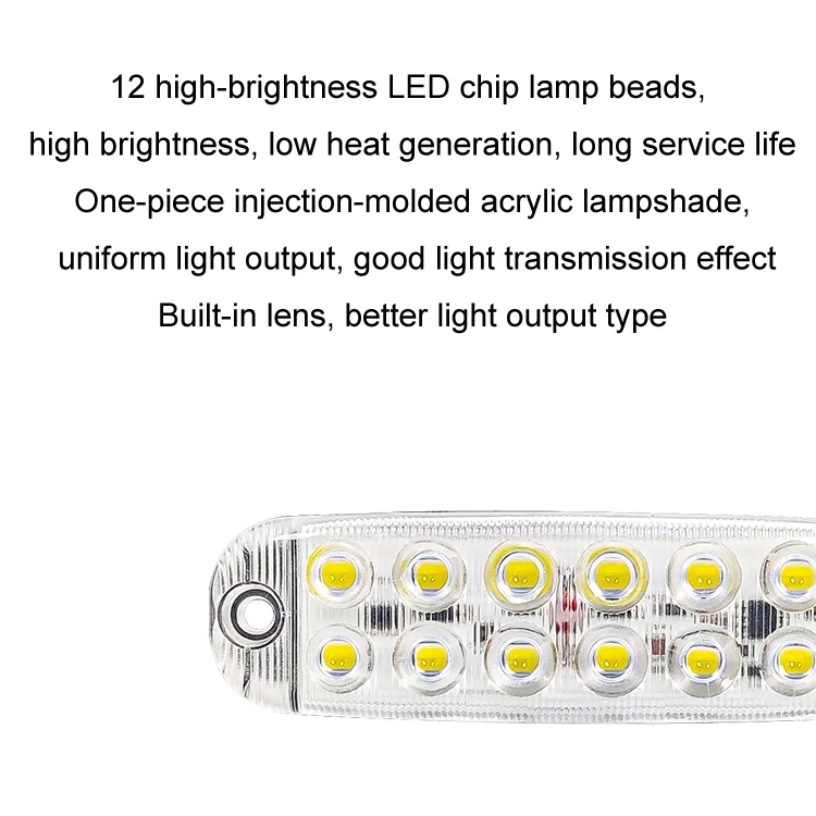 TBD06048981_B4.webp 6pcs 12-Bead LED Flashing Warning Lights Motorcycle RV Signal Lights - Image 5