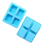 4 Grids Square Tree Silicone Cake Molds Home DIY Handmade Soap Mould - Image 2