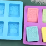 4 Grids Square Tree Silicone Cake Molds Home DIY Handmade Soap Mould - Image 4