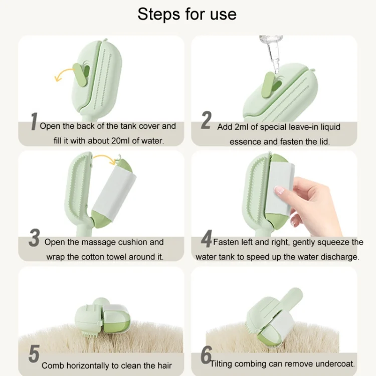 TBD06048995_B8.webp Pet Massage Combs With Water Tank Cleaning Comb Hair Care And Grooming Brush - Image 9
